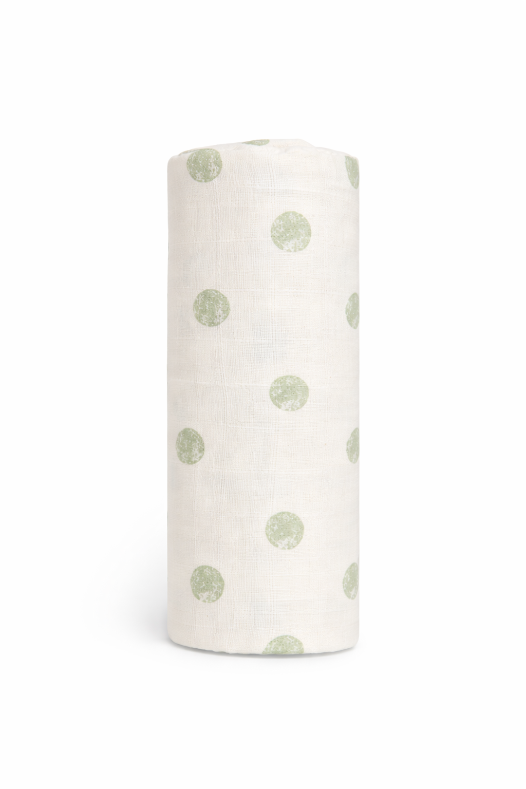 Green Polka Dots Muslin Swaddle