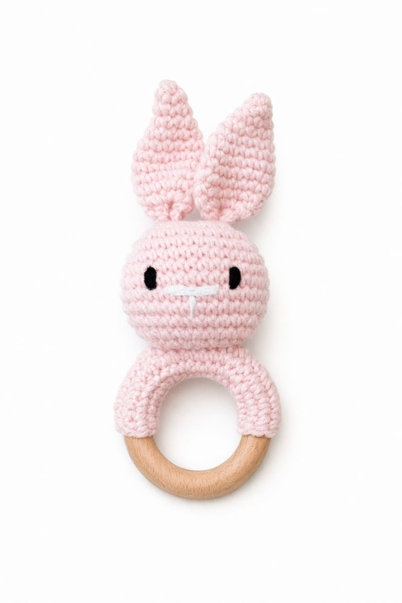 Pink Bunny Rattle